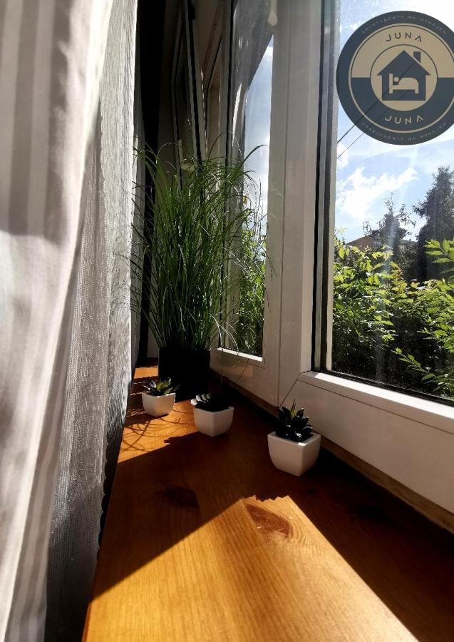 Juna - Nowoczesny Apartament W Centrum Z Widokiem Na Park Pruszków Kültér fotó